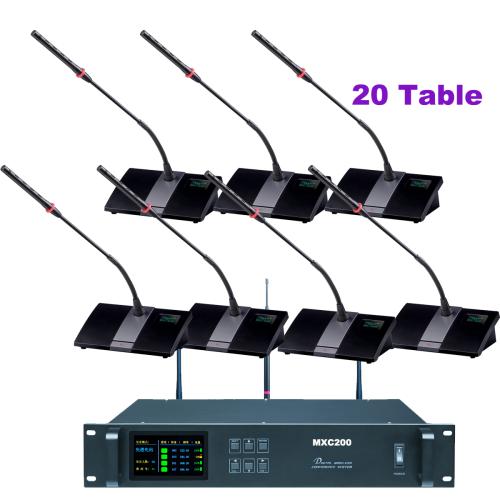 MXC200 Digital Wireless Conference System with 20 Gooseneck Mics